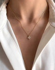 Victoire Collection - Wholesale Pendant/Charm Necklace - Stainless steel necklace with star pendant set with zircons
