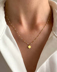 Victoire Collection - Wholesale Pendant/Charm Necklace - Stainless steel clover pendant necklace with white chain