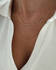 Victoire Collection - Wholesale Link & Chain Necklace - Fine double row chain necklace/Minimalist women's necklace