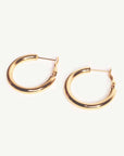 Caprice Paris - Wholesale Hoop Earrings - Désirée Gold lightweight tube earrings | Handmade in France