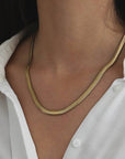 Caprice Paris - Wholesale Link & Chain Necklace - Simone Gold Snake Chain Necklace | Jewelry handmade in France3