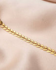 Victoire Collection - Wholesale Link & Chain Bracelet - Women's gold plated fine laurel chain bracelet