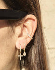 Caprice Paris - Wholesale Dangle Earrings - Mini Creoles Cross No. 2 | Handmade jewelry in France