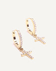 Caprice Paris - Wholesale Dangle Earrings - Mini Creoles Cross No. 2 | Handmade jewelry in France