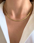 Victoire Collection - Wholesale Link & Chain Necklace - Serpentine Tubogas stainless steel chain necklace0