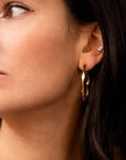 Caprice Paris - Wholesale Hoop Earrings - Séréna Twisted Creoles Gold | Handmade in France