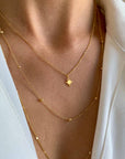 Victoire Collection - Wholesale Pendant/Charm Necklace - Fine triple row necklace, chains, star pendant