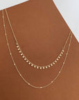 Victoire Collection - Wholesale Link & Chain Necklace - Fine double row chain necklace/Minimalist women's necklace1
