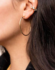 Caprice Paris - Wholesale Hoop Earrings - Sabrina Gold Large Fine Creoles | Handmade in France