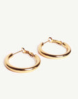 Caprice Paris - Wholesale Hoop Earrings - Désirée Gold lightweight tube earrings | Handmade in France