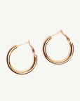 Caprice Paris - Wholesale Hoop Earrings - Désirée Gold lightweight tube earrings | Handmade in France