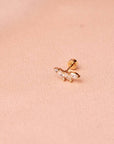 Victoire Collection - Wholesale Single Earring - Stainless steel and zirconia ear piercing1