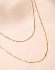 Victoire Collection - Wholesale Link & Chain Necklace - Fine double row necklace with fine chains