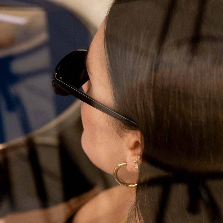 Caprice Paris - Wholesale Hoop Earrings - Désirée Gold lightweight tube earrings | Handmade in France