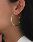 Caprice Paris - Wholesale Hoop Earrings - Sabrina Gold Large Fine Creoles | Handmade in France