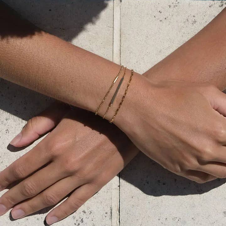 Caprice Paris - Wholesale Link & Chain Bracelet - Procida Fine Gold Chain Bracelet | Handmade Jewellery in France2