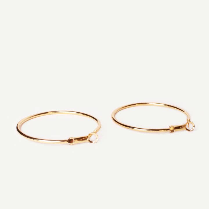 Caprice Paris - Wholesale Hoop Earrings - Sabrina Gold Large Fine Creoles | Handmade in France