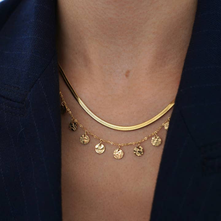 Victoire Collection - Wholesale Link & Chain Necklace - Serpentine Tubogas stainless steel chain necklace1
