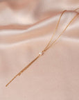 Victoire Collection - Wholesale Y-Neck/Lariat Necklace - Freshwater Pearl Stainless Steel Long Women's Necklace