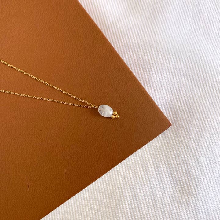 Victoire Collection - Wholesale Pendant/Charm Necklace - Natural stone rock crystal pendant necklace2