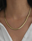 Caprice Paris - Wholesale Link & Chain Necklace - Simone Gold Snake Chain Necklace | Jewelry handmade in France0