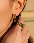 Caprice Paris - Wholesale Hoop Earrings - Junon Gold Small Hoops | Handmade jewelry in France