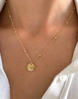 Victoire Collection - Wholesale Pendant/Charm Necklace - Stainless steel necklace, round pendant