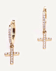 Caprice Paris - Wholesale Dangle Earrings - Mini Creoles Cross No. 2 | Handmade jewelry in France