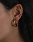 Caprice Paris - Wholesale Hoop Earrings - Junon Gold Small Hoops | Handmade jewelry in France