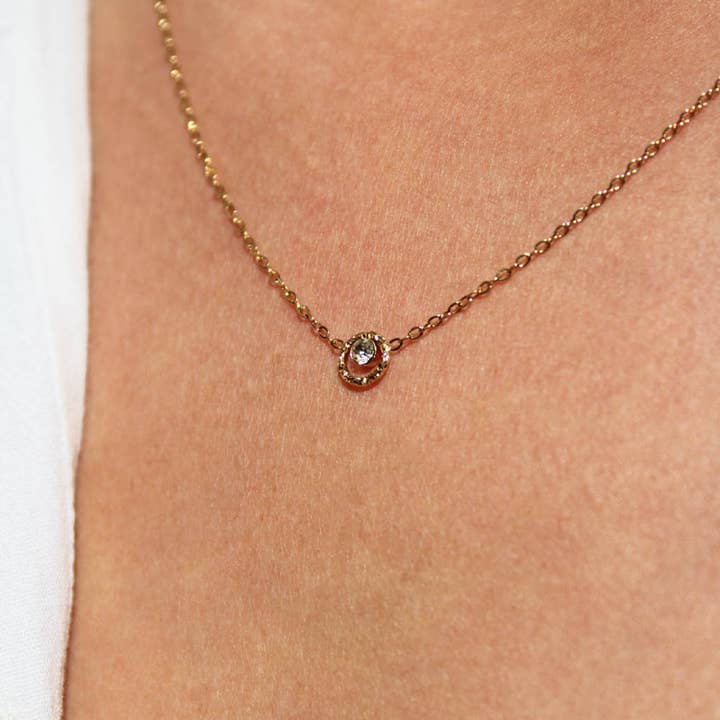 Caprice Paris - Wholesale Pendant/Charm Necklace - Emma fine rhinestone pendant necklace | Handmade in France