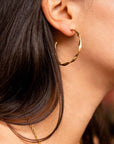 Caprice Paris - Wholesale Hoop Earrings - Séréna Twisted Creoles Gold | Handmade in France