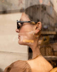 Caprice Paris - Wholesale Hoop Earrings - Désirée Gold lightweight tube earrings | Handmade in France