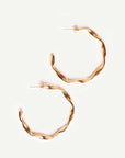 Caprice Paris - Wholesale Hoop Earrings - Séréna Twisted Creoles Gold | Handmade in France