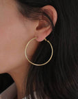 Caprice Paris - Wholesale Hoop Earrings - Sabrina Gold Large Fine Creoles | Handmade in France
