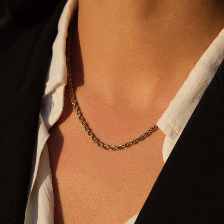 Caprice Paris - Wholesale Link & Chain Necklace - Monique Gold Choker Necklace | Handmade Jewelry in France