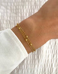 Victoire Collection - Wholesale Link & Chain Bracelet - Women's stainless steel triple row chain bracelet