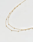 Victoire Collection - Wholesale Link & Chain Necklace - Fine double row ball chain necklace1