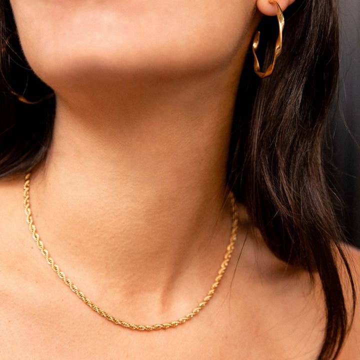 Caprice Paris - Wholesale Link & Chain Necklace - Monique Gold Choker Necklace | Handmade Jewelry in France