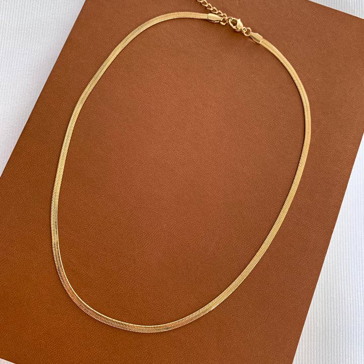 Victoire Collection - Wholesale Link & Chain Necklace - Serpentine Tubogas stainless steel chain necklace2