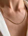 Victoire Collection - Wholesale Link & Chain Necklace - Gold stainless steel twisted chain necklace