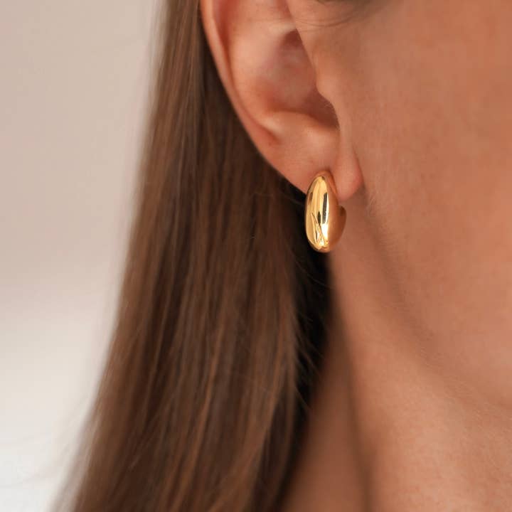 Victoire Collection - Wholesale Stud/Post Earrings - stainless steel domed earrings0