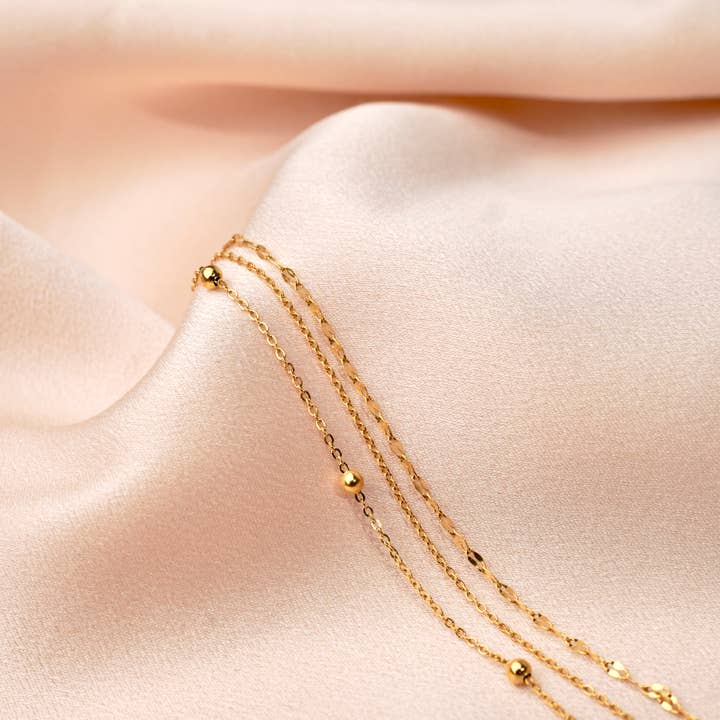 Victoire Collection - Wholesale Link &amp; Chain Bracelet - Triple chain bracelet1