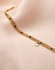 Victoire Collection - Wholesale Charm/Dangle Bracelet - Triple stainless steel bracelet with white dots3
