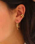 Caprice Paris - Wholesale Hoop Earrings - Séréna Or mini twisted hoop earrings | Handmade in France3