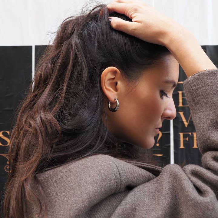 Caprice Paris - Wholesale Hoop Earrings - Junon Silver Small Hoops | Handmade Jewelry in France