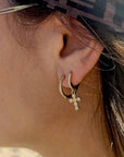 Caprice Paris - Wholesale Hoop Earrings - Mini Creoles Strass Léa | Handmade jewelry in France