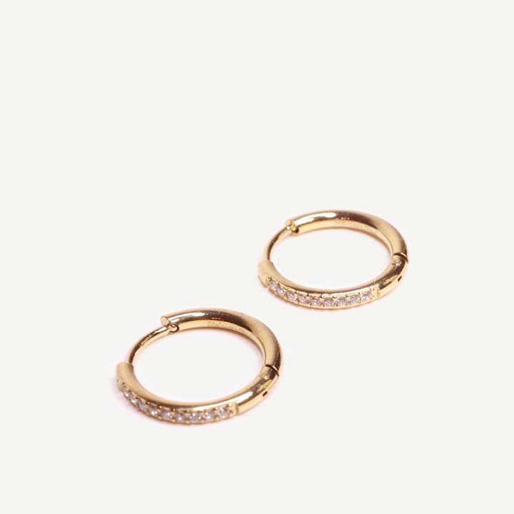 Caprice Paris - Wholesale Hoop Earrings - Mini Creoles Strass Léa | Handmade jewelry in France
