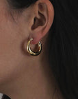Caprice Paris - Wholesale Hoop Earrings - Junon Gold Small Hoops | Handmade jewelry in France