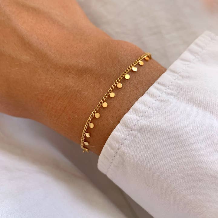 Victoire Collection - Wholesale Link &amp; Chain Bracelet - Women's stainless steel bracelet with round fine chain