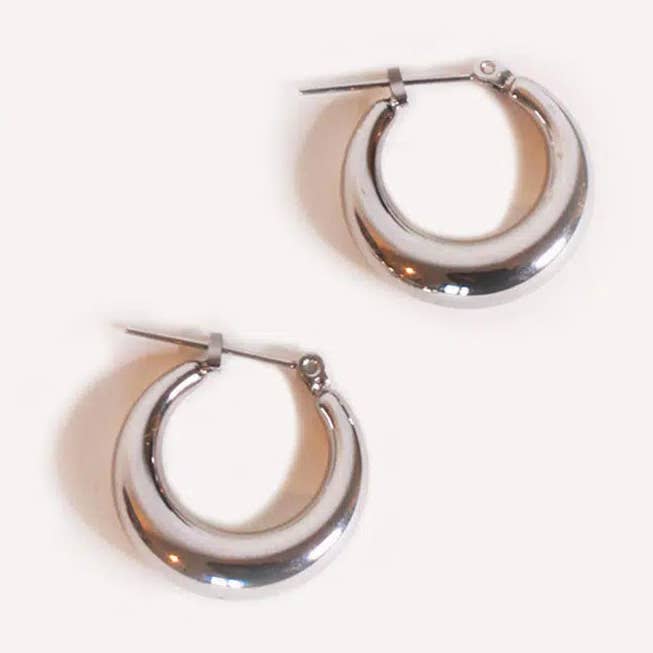 Caprice Paris - Wholesale Hoop Earrings - Junon Silver Small Hoops | Handmade Jewelry in France